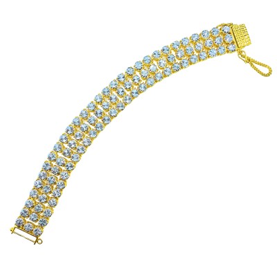 Rantai Tangan Diamond Cut Emas dan Chrome 916/22K