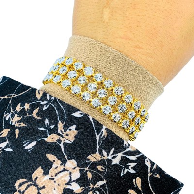 Rantai Tangan Diamond Cut Emas dan Chrome 916/22K