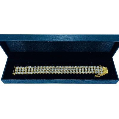Rantai Tangan Diamond Cut Emas dan Chrome 916/22K