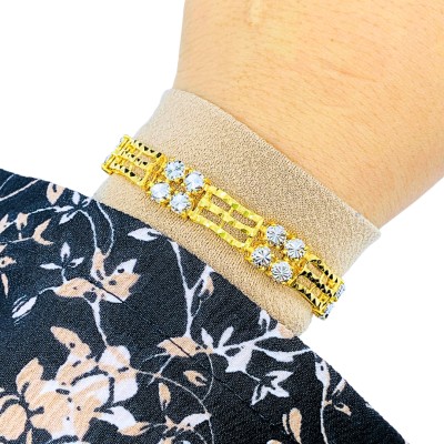 Rantai Tangan Diamond Cut Emas dan Chrome 916/22K