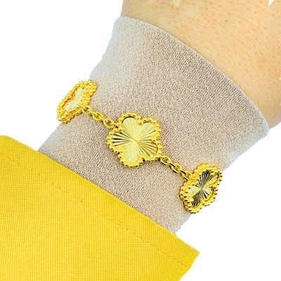 Rantai Tangan Clover Emas 916/22K