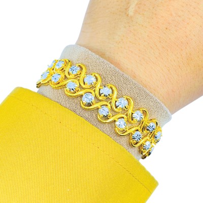 Rantai Tangan Audrey Emas dan Chrome 916/22K