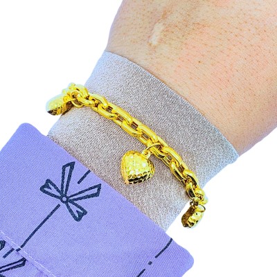 Rantai Tangan Sauh Love Gantung Emas 916/22K