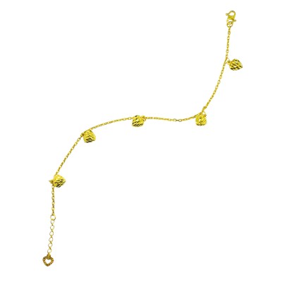 Rantai Tangan Sauh Love Gantung Emas 916/22K