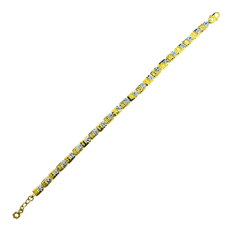 Rantai Tangan Kerawang Emas dan Chrome 916/22K