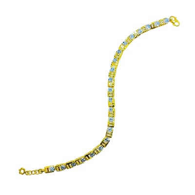 Rantai Tangan Kerawang Emas dan Chrome 916/22K