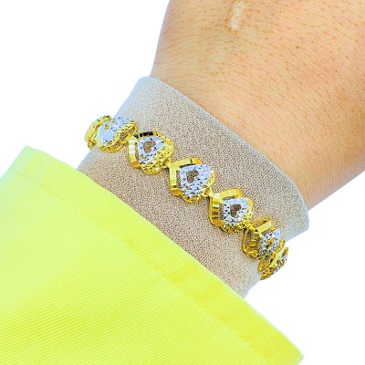 Rantai Tangan Love Emas dan Chrome 916/22K Rantai Tangan Love Emas dan Chrome 916/22K