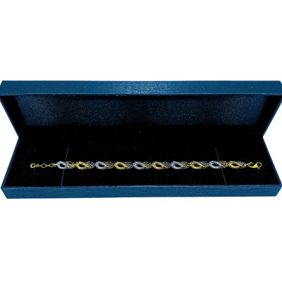Rantai Tangan Kerawang Emas dan Chrome 916/22K