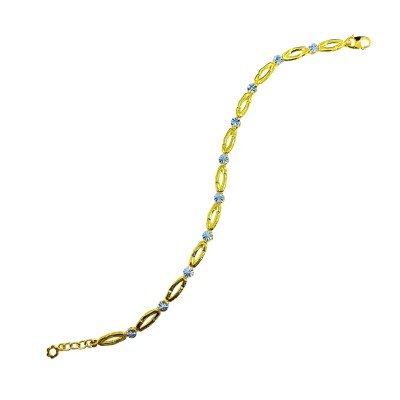 Rantai Tangan Audrey Emas dan Chrome 916/22K