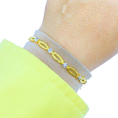 Rantai Tangan Audrey Emas dan Chrome 916/22K