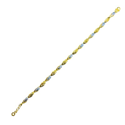 Rantai Tangan Kerawang Emas dan Chrome 916/22K