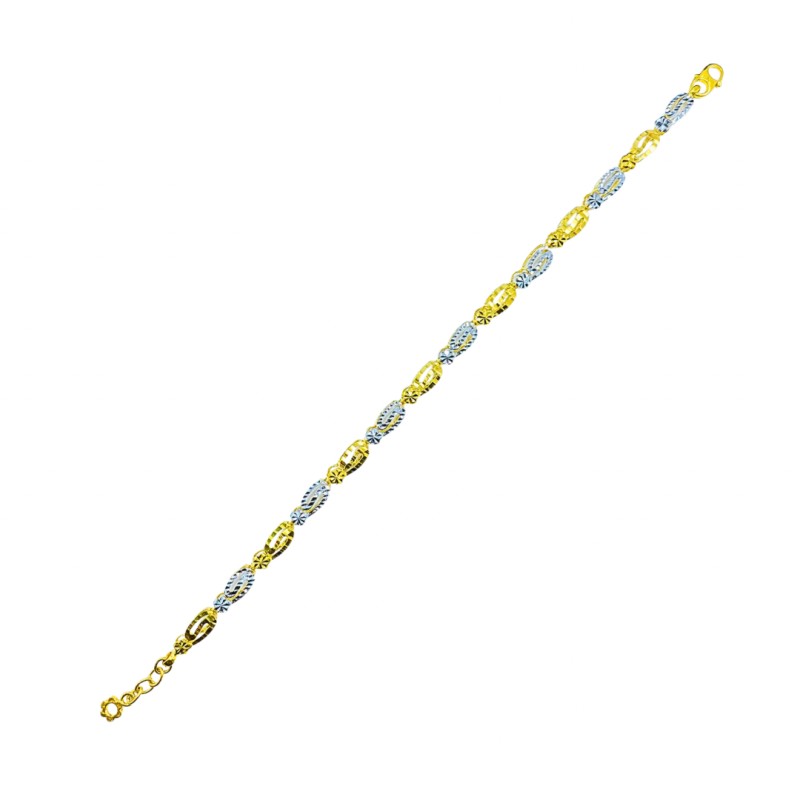 Rantai Tangan Kerawang Emas dan Chrome 916/22K
