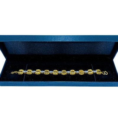 Rantai Tangan Rolex Emas dan Chrome 916/22K