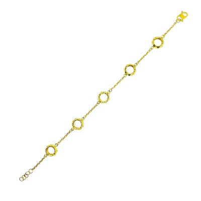 Rantai Tangan Sauh Bulat Emas 916/22K