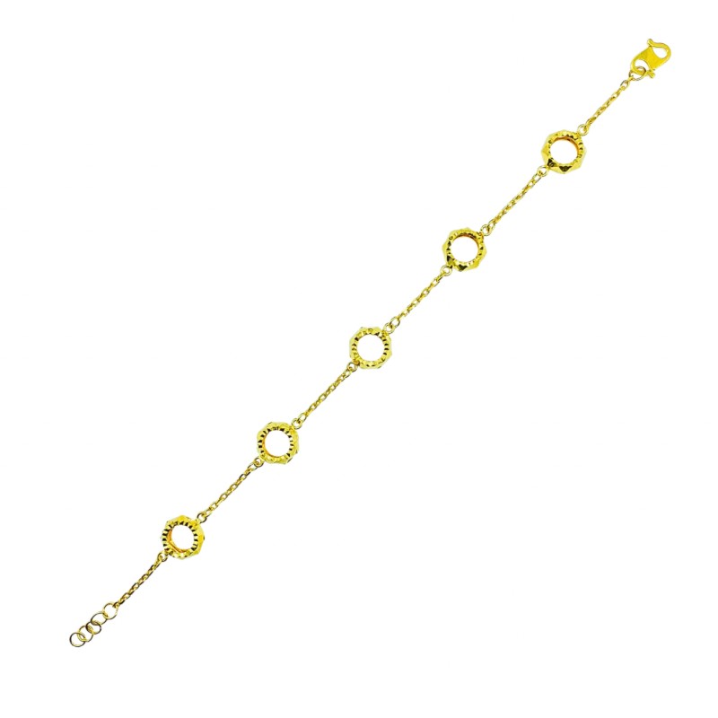 Rantai Tangan Sauh Bulat Emas 916/22K