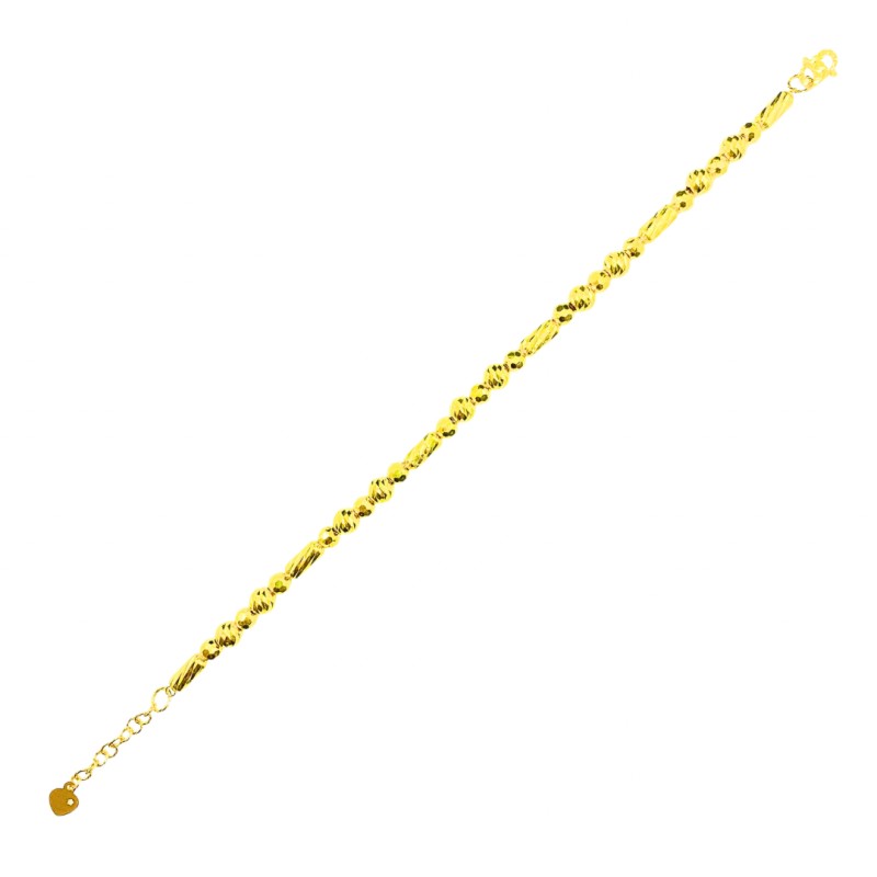 Rantai Tangan Boba Buluh Emas 916/22K