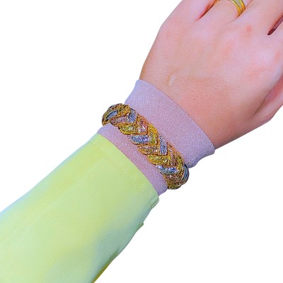 Rantai Tangan Rapunzel Emas, Chrome dan Rose Gold 916/22K