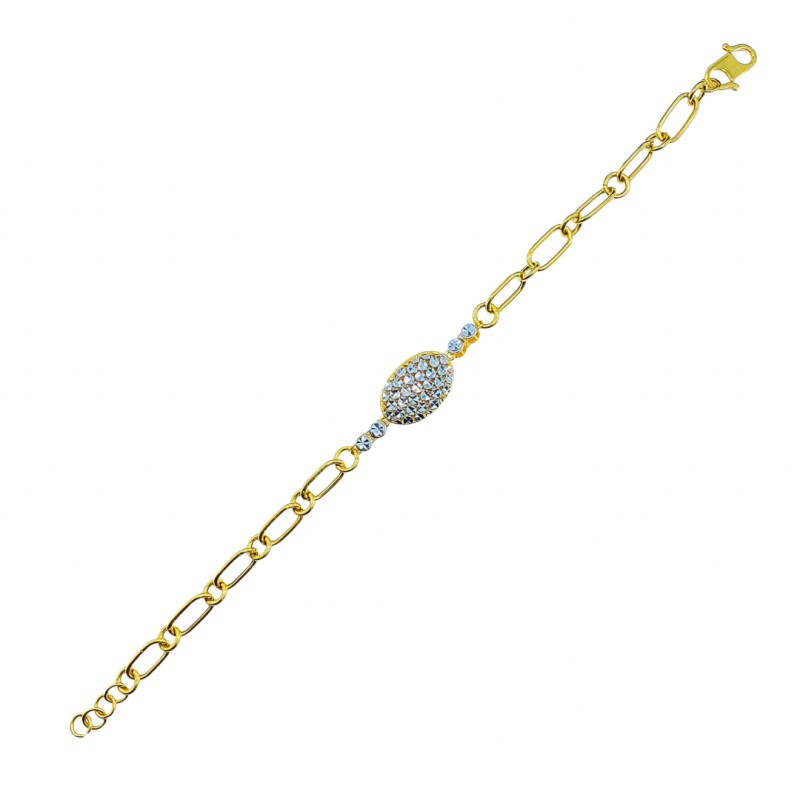 Rantai Tangan Diamond Cut Emas dan Chrome 916/22K