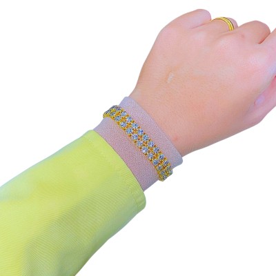 Rantai Tangan Diamond Cut Emas dan Chrome 916/22K
