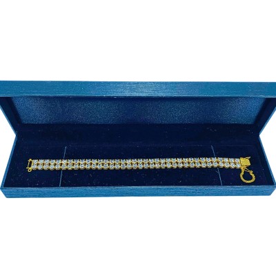 Rantai Tangan Diamond Cut Emas dan Chrome 916/22K