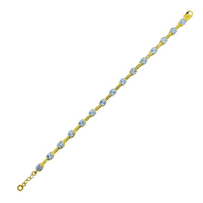 Rantai Tangan Diamond Cut Emas dan Chrome 916/22K