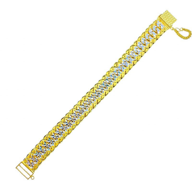 Rantai Tangan Melur Emas dan Chrome 916/22K
