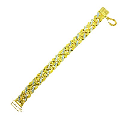 Rantai Tangan Melur Emas dan Chrome 916/22K