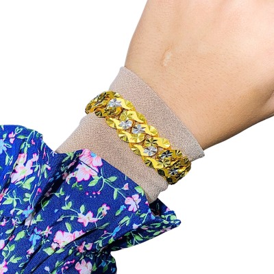 Rantai Tangan Melur Emas dan Chrome 916/22K