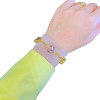 Rantai Tangan Belut Love Emas, Chrome dan Rose Gold 916/22K 