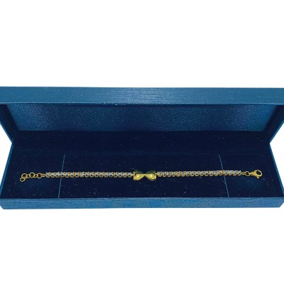 Rantai Tangan Diamond Cut Emas dan Chrome 916/22K