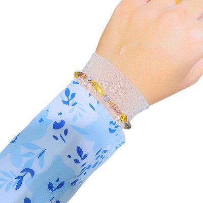 Rantai Tangan Boba Buluh Emas, Chrome dan Rose Gold 916/22K