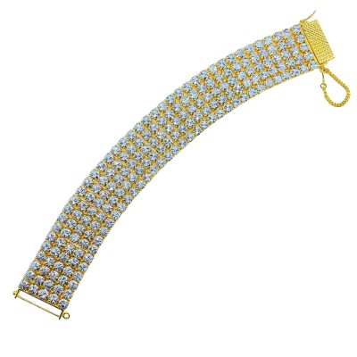 Rantai Tangan Diamond Cut Emas dan Chrome 916/22K