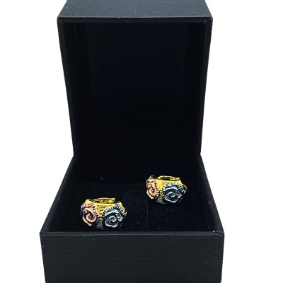 Subang Katup Emas, Chrome dan Rose Gold 916/22K