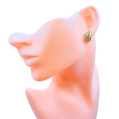 Subang Katup Emas dan Chrome 916/22K Subang Katup Emas dan Chrome 916/22K